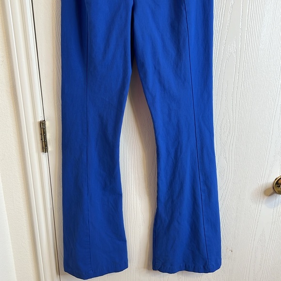 Free People Real Deal Slit Flare Pants Bell Bottom High Waisted Blue. Size XS - Picture 10 of 13
